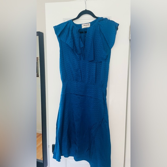 NWT Zadig & Voltaire Racky Jac Silk Midi Dress - Picture 5 of 15